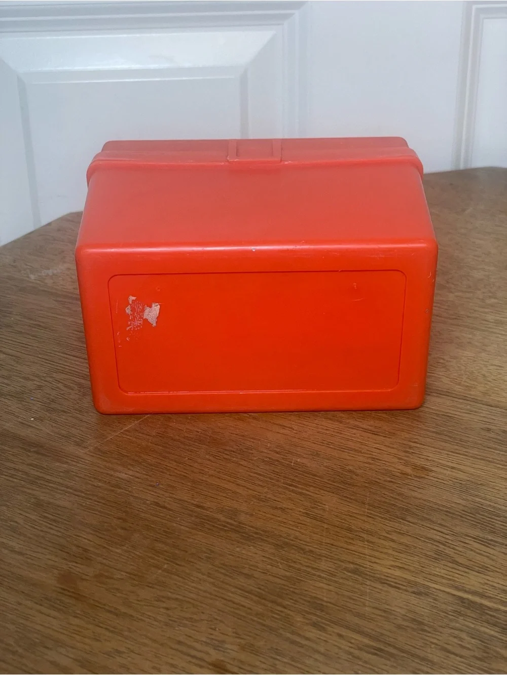 Vintage Orange Recipe Card Box – Retro Kitchen Organizer